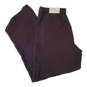 NWT Soft Surroundings Straight Leg Full Length Gauze Pants w Pockets TS 6-8 Tall